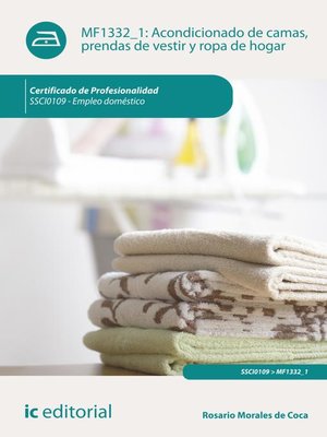 cover image of Acondicionado de camas, prendas de vestir y ropa de hogar. SSCI0109